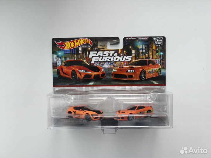 Hot wheels premium Toyota supra 2 pack