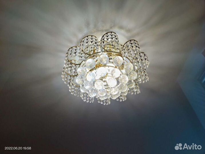 Люстра потолочная хрустальная