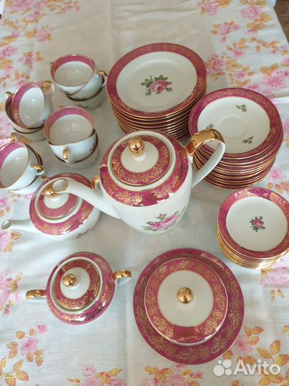 Сервиз чайный Роза на 12 персон, ГДР
