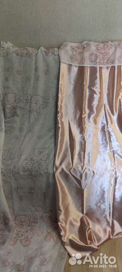 Комплект шторы и тюль для детской комнаты