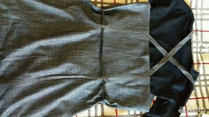 Джинсовый сарафан 48р