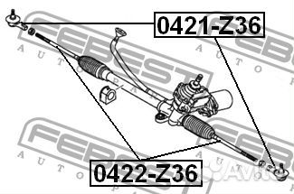 Febest 0421-Z36 Наконечник рулевой тяги mitsubishi