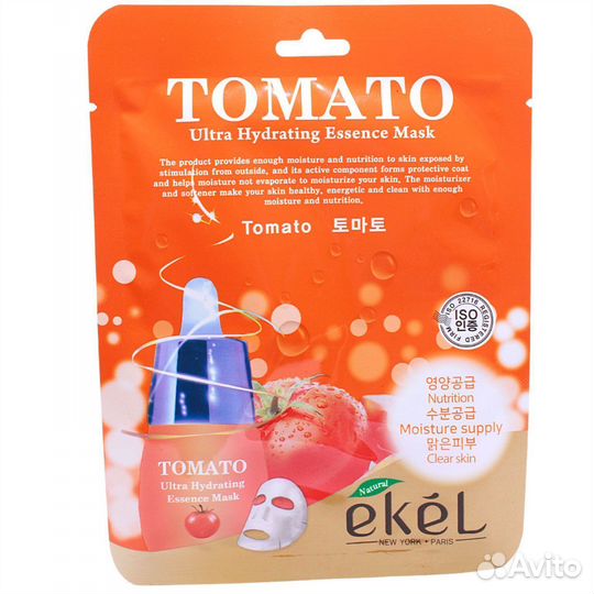 Ekel Тканевая маска для лица с экстрактом томата
