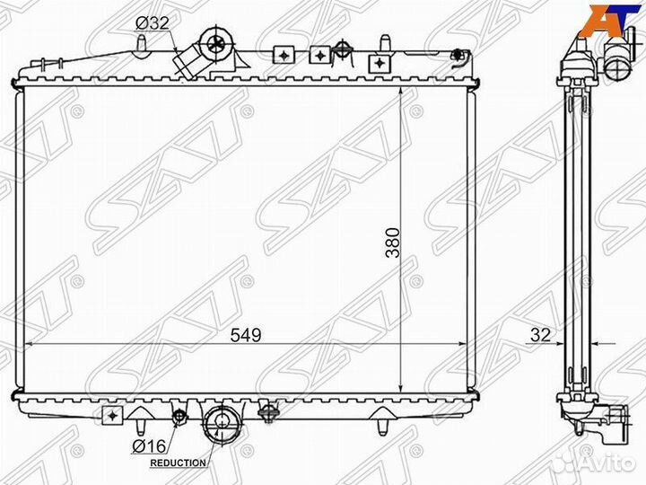 Радиатор охлаждения двигателя PG0002-3 Peugeot 607