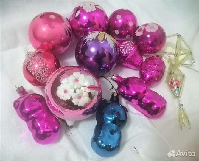 Ёлочные игрушки ретро птичка