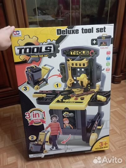 Набор детских инструментов стол с инструментами