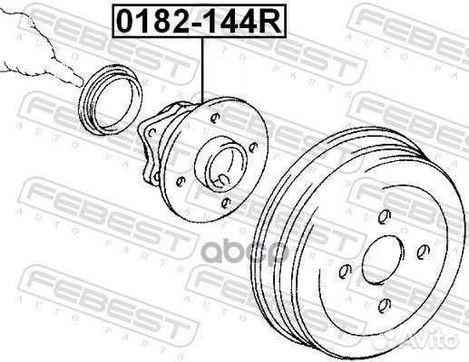 Ступица колеса зад прав/лев 0182144R Febest