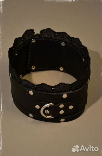Ошейник с кружевом DE Luxe