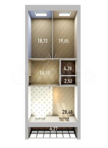 3-к. квартира, 92 м², 1/10 эт.