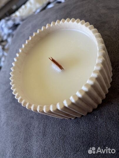 Набор из гипса с ароматической свечой