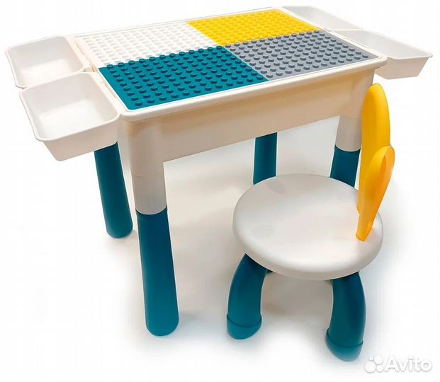 Столик и стульчик набор 3в1 + lego