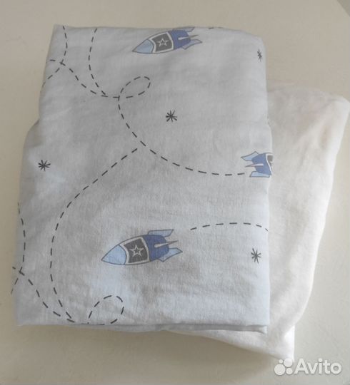 Простынь детская IKEA на резинке 120 60