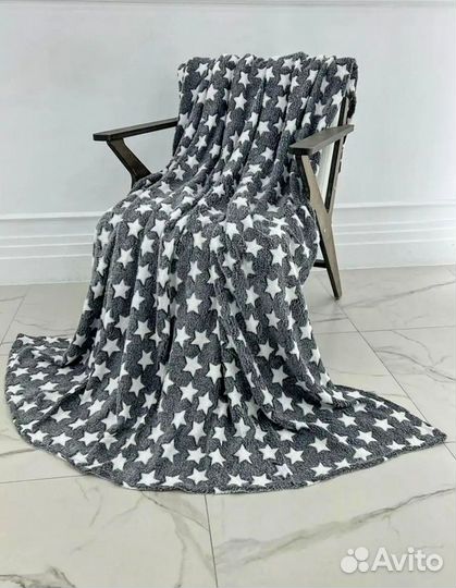 Плед покрывало флисовый новый