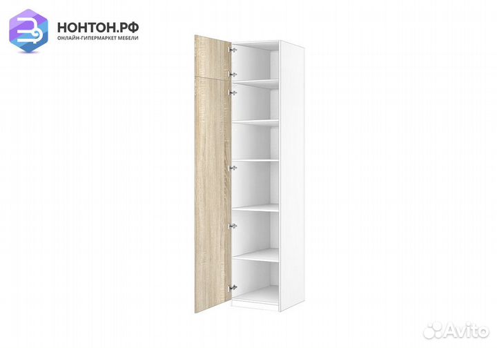 Пенал Село 8.01 белый / дуб сонома