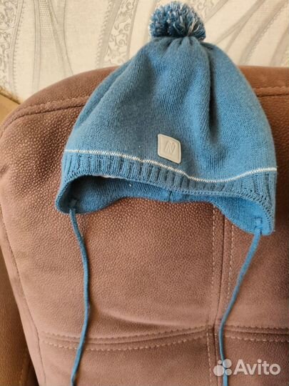 Шапочка для мальчика 6-12 месяцев