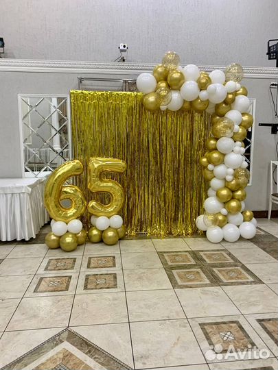 Фотозона с баннером и шарами под ключ