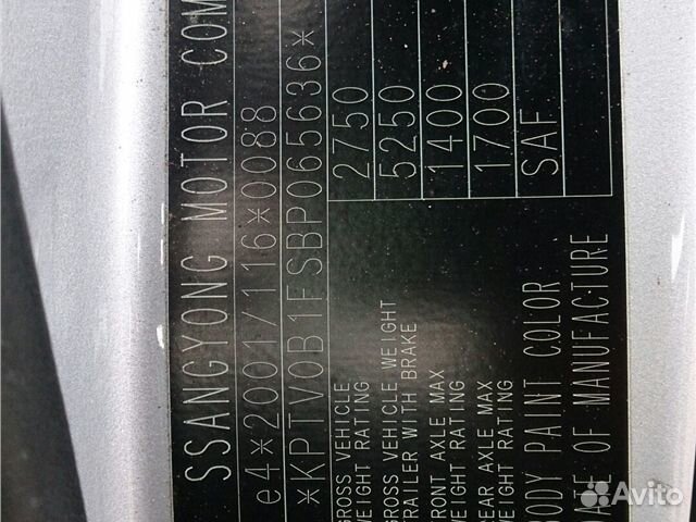 Разбор на запчасти SsangYong Rodius