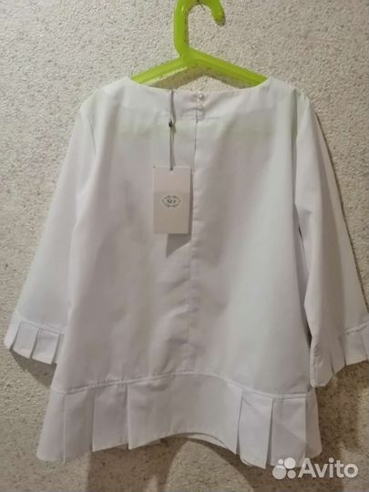 Блузка белая д/д, 158