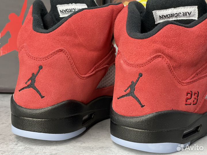 Кроссовки Nike Air Jordan 5 красные Оригинал