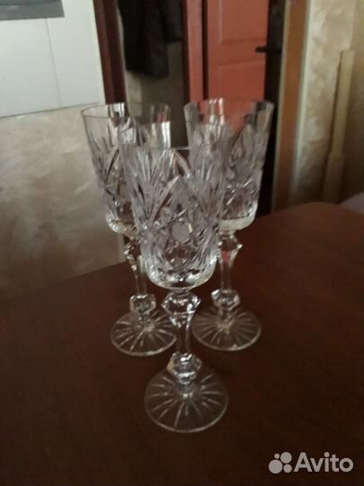 Фужеры хрустальные СССР Чехия