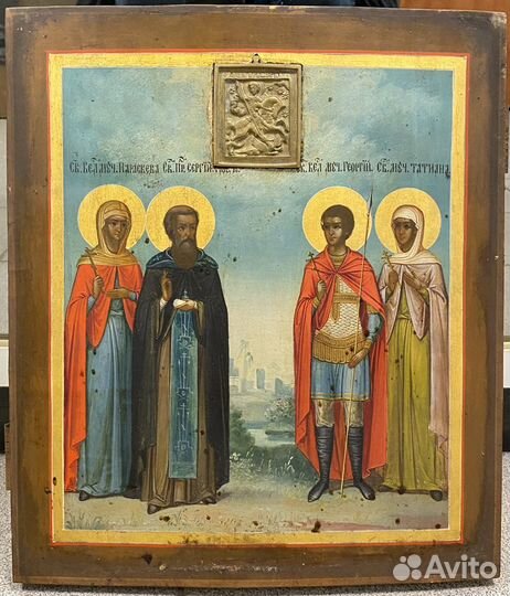 Икона Святые Татьяна, Георгий, Сергий, Параскева