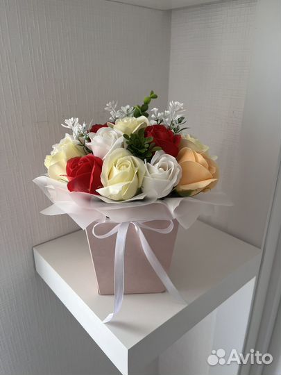 Букет из мыльных роз