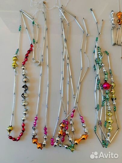 Елочные игрушки СССР стеклярус