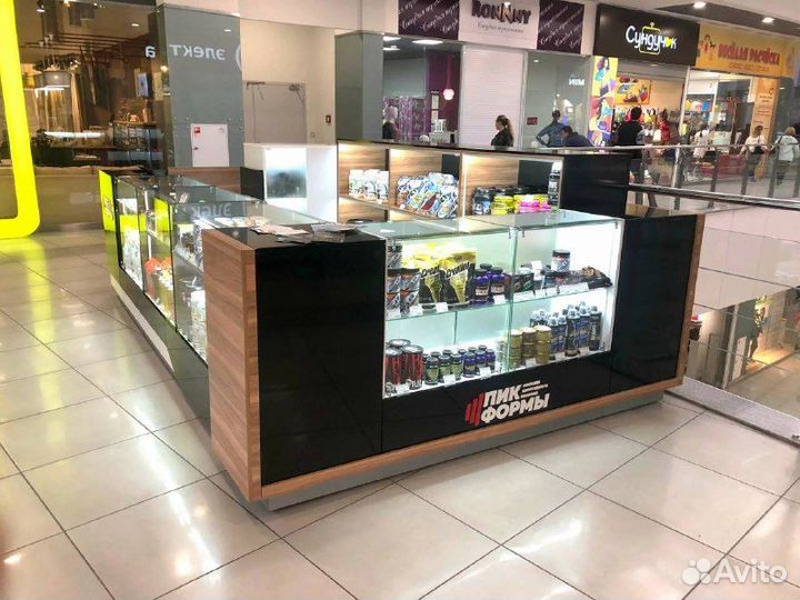 Торговый островок спортивного питания новый