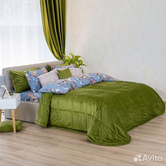 Бархатное покрывало Беллиссимо цитрон