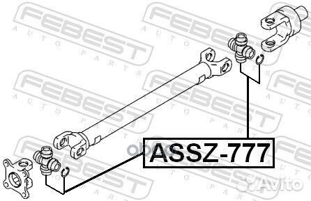 Крестовина assz-777 карданного вала 25х65 (GUS-7)