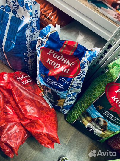 Родные корма, сухой рацион д/кошек и собак, 16 кг