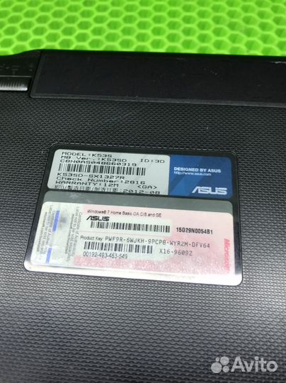 Ноутбук asus k53s (29492)
