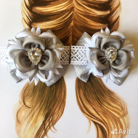 Бантики для волос ручной работы