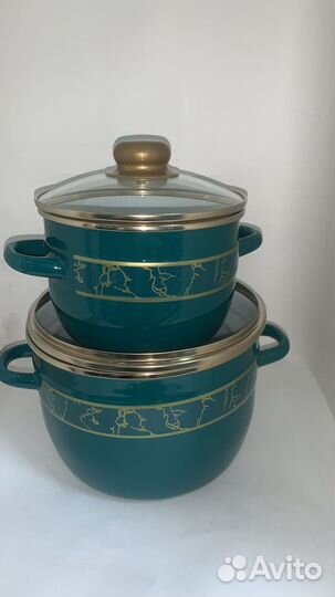 Кастрюля эмалированная новая