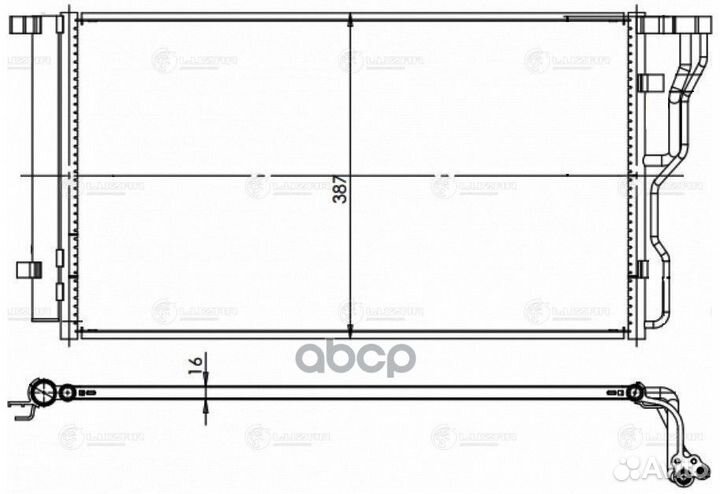 Радиатор кондиционера Hyundai i40 11- с ресивером