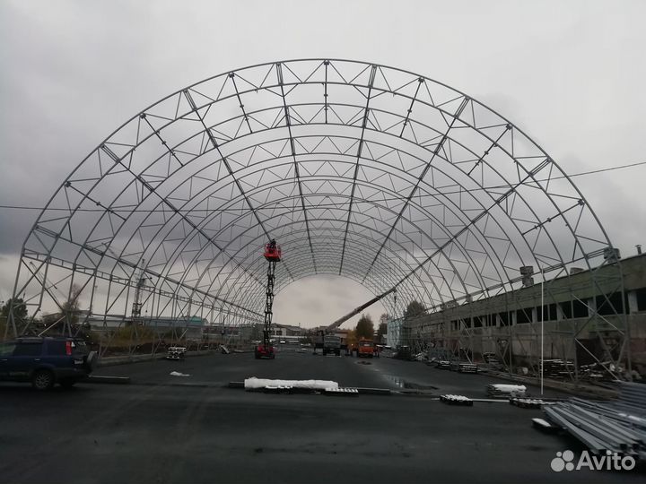 Каркас ангара 24х60 м. с арочной крышей