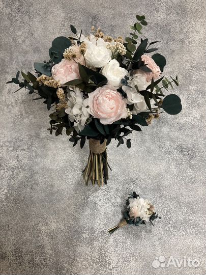 Букеты невесты из стабилизированных цветов