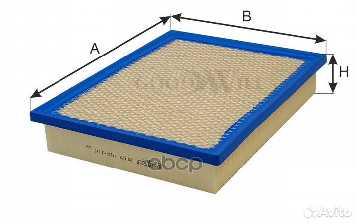 AG 672 Фильтр воздушный toyota hilux 2.4D 15- AG