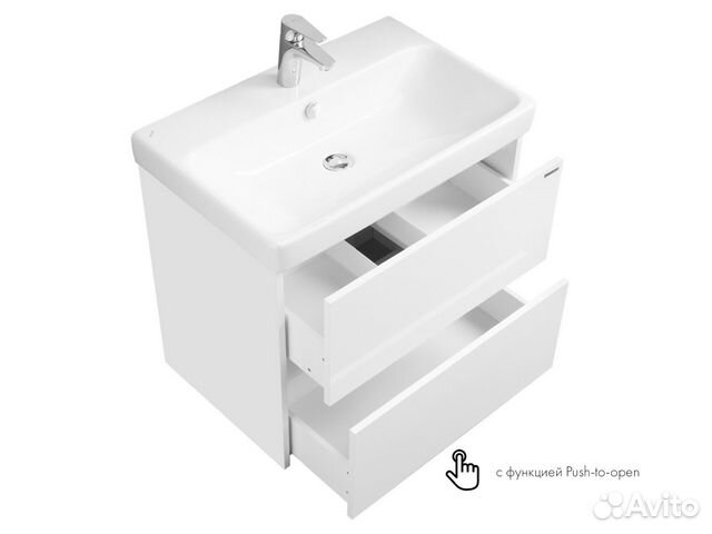 Тумба с раковиной для ванной 70 см нап./подвесная купить в Санкт ...