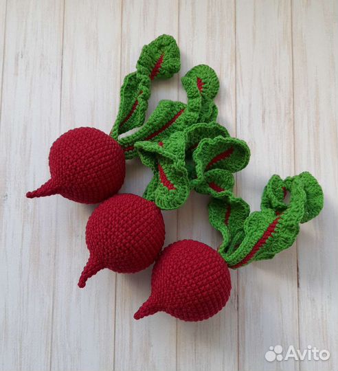 Овощи и фрукты вязаные