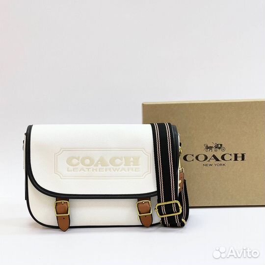 Сумка coach натуральная кожа