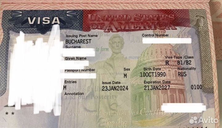 Оформление визы в США, америка