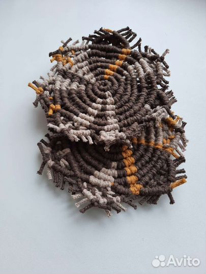 Салфетки подставки макраме 2шт