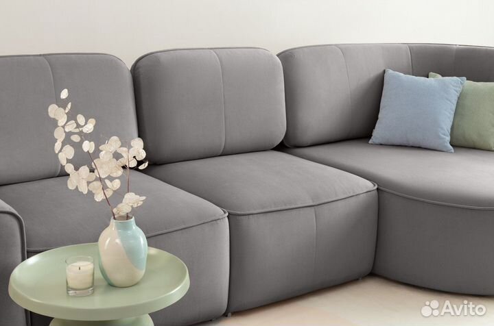 Угловой Шера диван Velvet Smoke