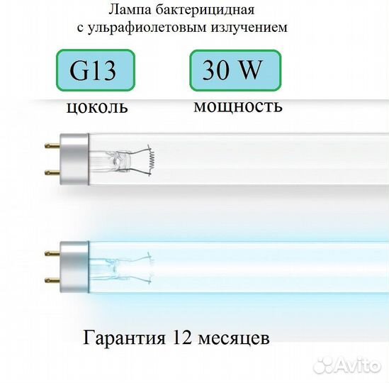 Лампа бактерицидная ультрафиолетовая