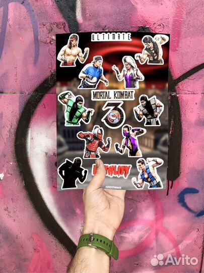 Стикеры/Наклейки Мортал Комбат/Mortal Kombat 3 VS
