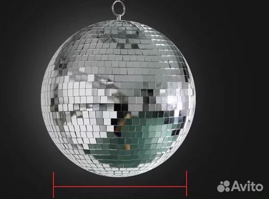 Диско зеркальный шар 30 см. (новый)
