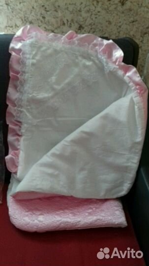 Конверт и одеяло на выписку для девочки