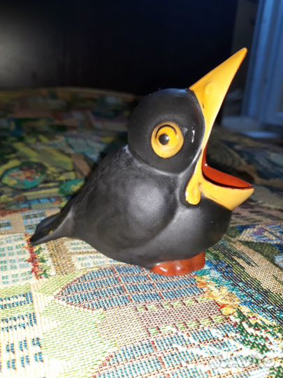 Антикварная пепельница галчонок