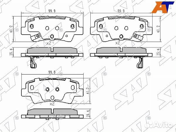 Колодки тормозные задние KIA optima